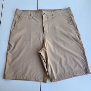 Rorie Whelan Golf Shorts Mens 38 Beige Khaki Classic Fit Active Stretch Comfort